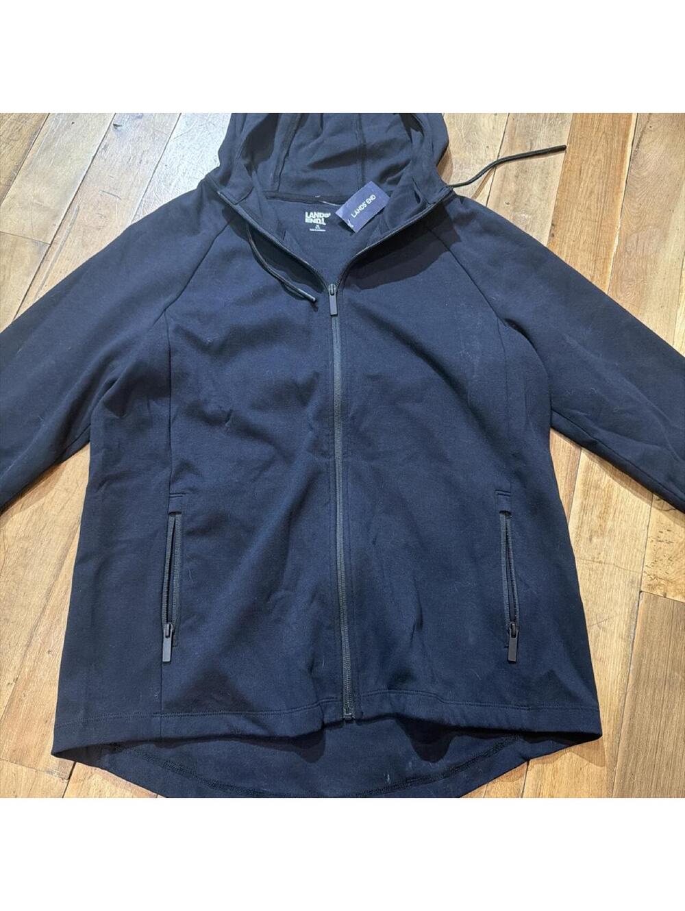 Lands' End Men's Navy and Black Hoody